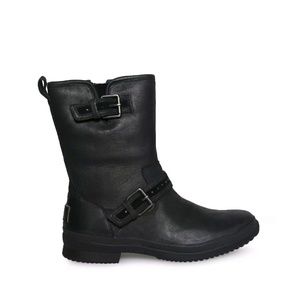 UGG JENISE WATERPROOF LEATHER SHORT BOOTS